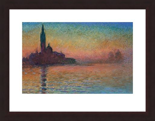 Framed Framed Sunset in Venice - Monet
