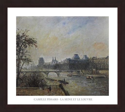 Framed Framed The Seine and The Louvre - Camille Pissaro