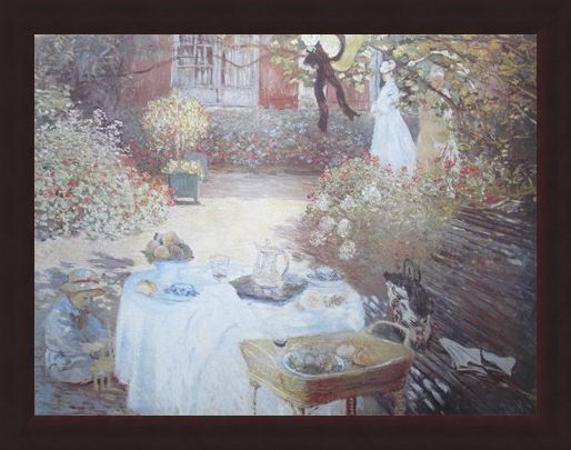Framed Framed Lunch At Parigi - Claude Monet