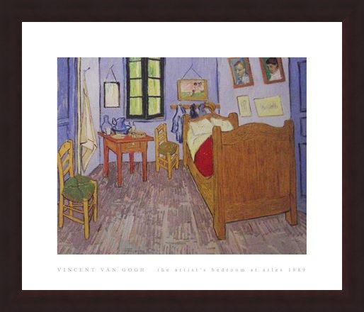 Framed Framed The Artist's Bedroom at Arles 1889 - Vincent Van Gogh