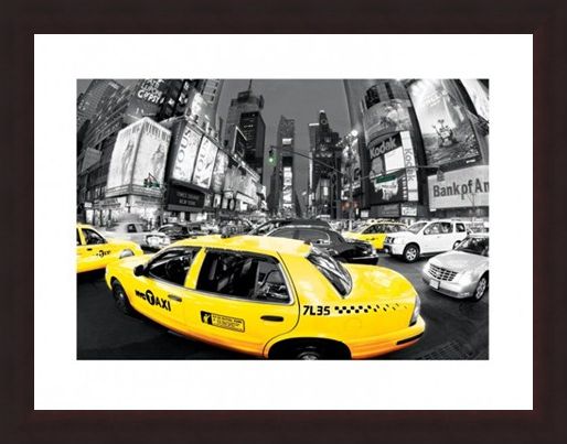 Framed Framed Rush Hour in Times Square - New York City
