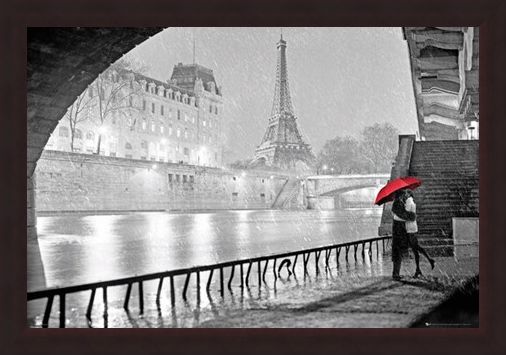 Framed Framed Parisian Kiss - Paris
