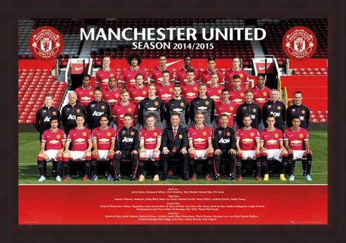 Framed Framed Team Photo - Manchester United 2014/15