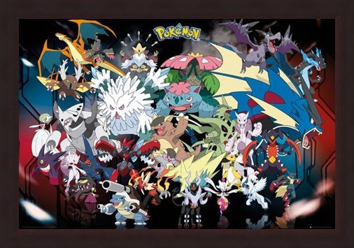 Framed Framed Mega Evolutions - Pokemon