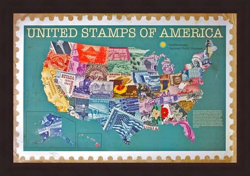 Framed Framed United Stamps Of America - The Smithsonian Institute