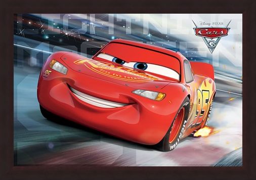 Framed Framed Lighting McQueen - Race Time - Cars 3