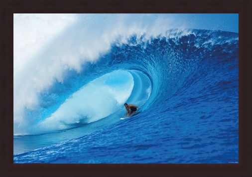 Framed Framed Riding The Wave - A Deep Blue View
