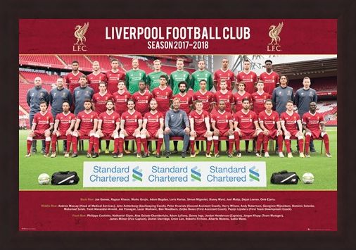 Framed Framed Photo 17-18 - Liverpool Team