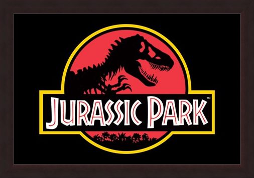 Framed Framed Movie Logo - Jurassic Park