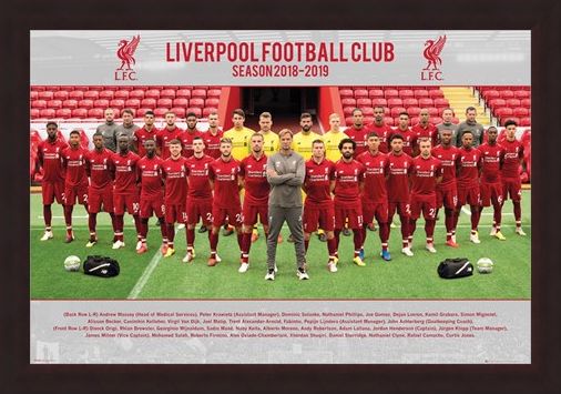 Framed Framed Team Photo 18-19 - Liverpool