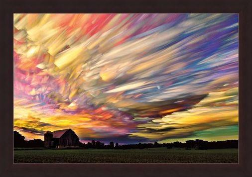 Framed Framed Pastel Clouds - Sunset Spectrum