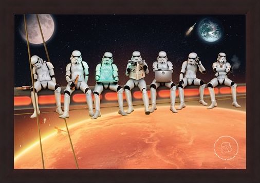 Framed Framed Stormtroopers On Girders - Lunch Break