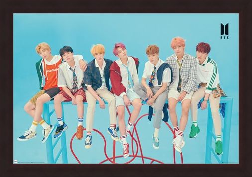 Framed Framed Blue - BTS K-Pop