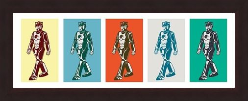 Framed Framed Pop Art Style Cybermen - Doctor Who