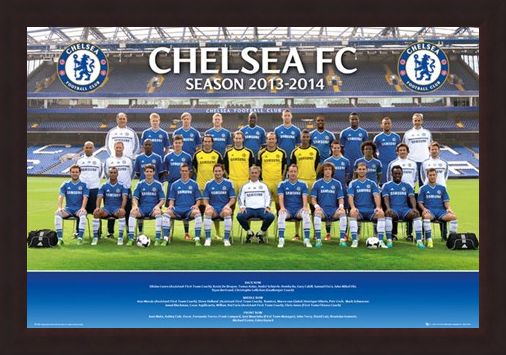 Framed Framed Team Photo 2013/14 - Chelsea Football Club