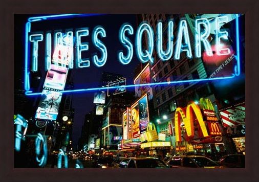 Framed Framed Neon Times Square - New York Night