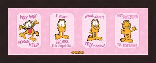 Framed Framed Cheeky Comic Cat - Garfield