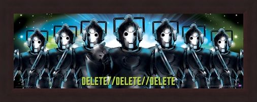 Framed Framed Delete, Delete, Delete - Doctor Who Cybermen