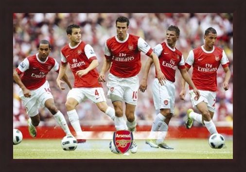 Framed Framed The Gunners Star Players - Arsenal Football Club