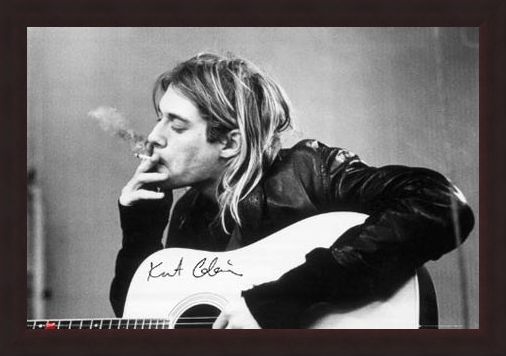 Framed Framed Having a Smoke - Kurt Cobain