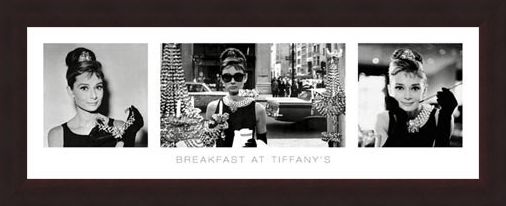Framed Framed Breakfast At Tiffany's Tryptich - Audrey Hepburn