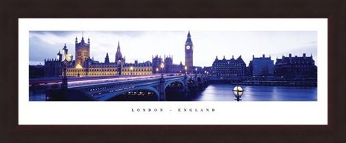 Framed Framed Dusk over Westminster - London