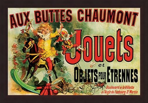 Framed Framed Aux Buttes Chaumont Jouets - Vintage Advertising Poster