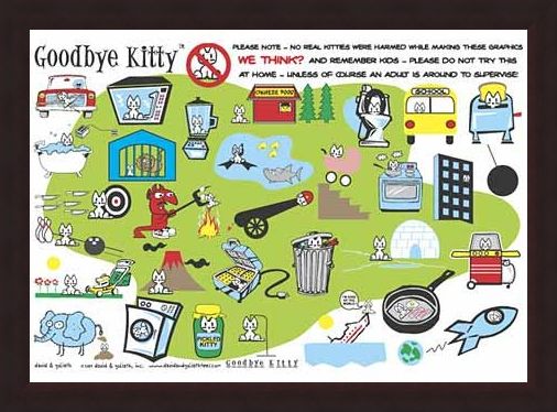 Framed Framed Goodbye Kittie Collage - David & Goliath Characters