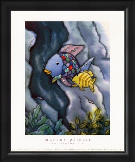 Framed Framed Rainbow Fish and The Little Striped Fish - Marcus Pfister