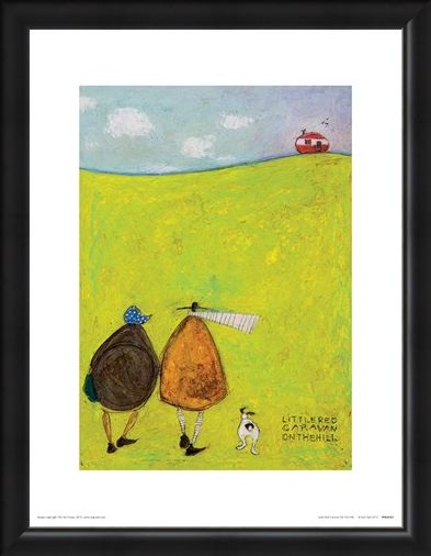Framed Framed Little Red Caravan On The Hill - Sam Toft