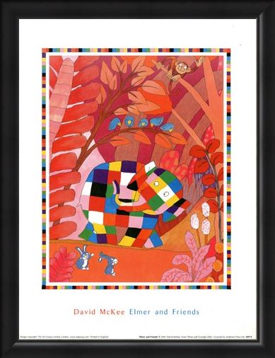 Framed Framed Walking through the Jungle - Elmer and Friends