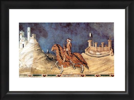 Framed Framed Guido Riccio Da Fogliano - Simone Martini