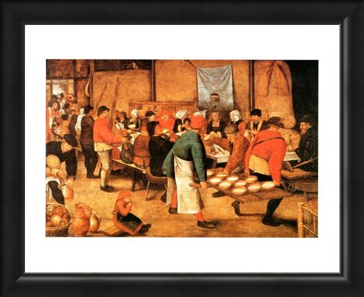 Framed Framed Pranzo Di Nozze - Pieter Bruegel Il Giovane