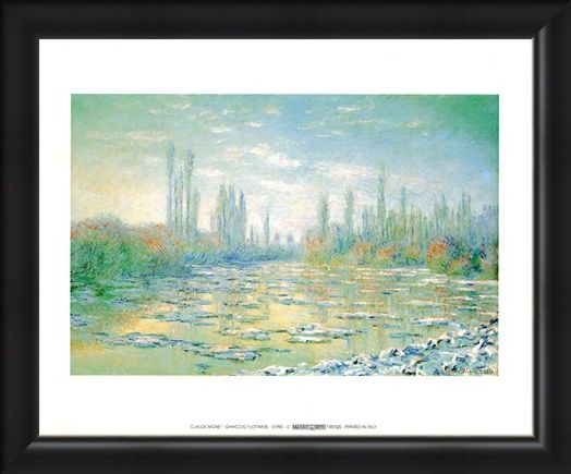 Framed Framed Floating Ice - Claude Monet