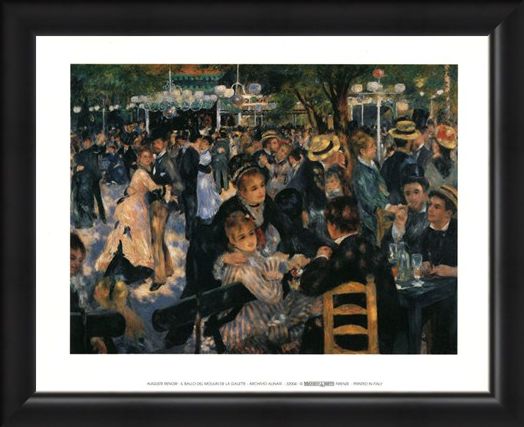 Framed Framed Il Ballo Del Moulin De La Galette - Auguste Renoir