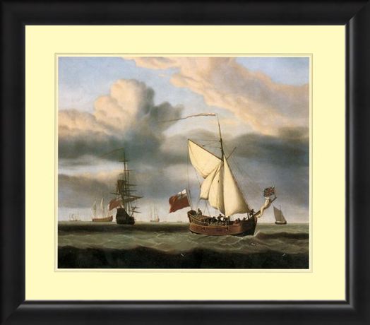 Framed Framed The Yacht 'Royal Escape' - Willem van de Velde