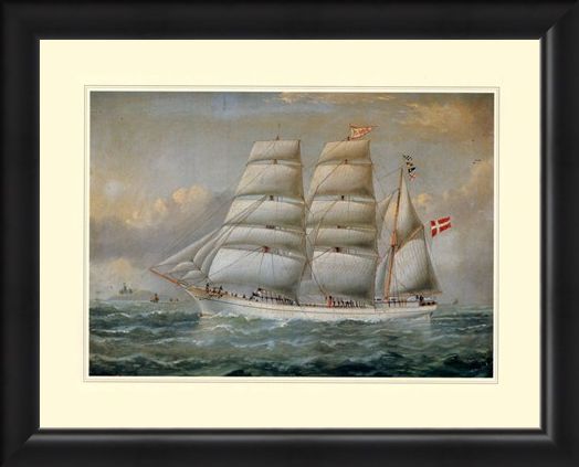 Framed Framed The Ship 'Claudia' - Antonio Jacobsen