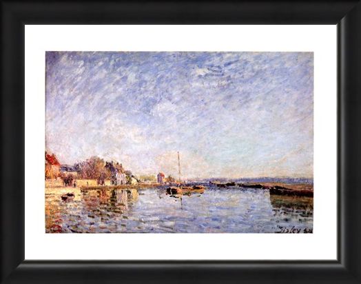 Framed Framed Canal Du Loing - Alfred Sisley