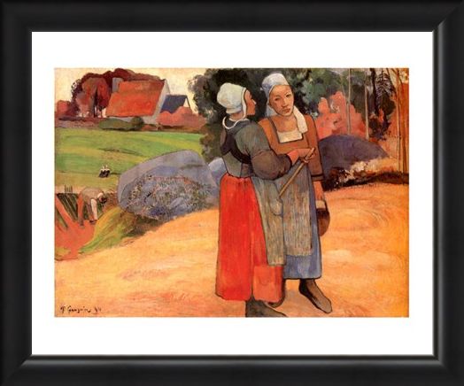 Framed Framed Paysannes Bretonnes - Paul Gauguin