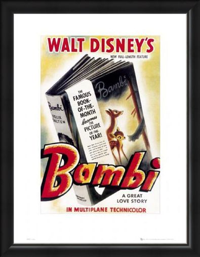 Framed Framed Bambi Original Movie Score - Walt Disney's Bambi