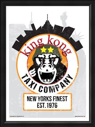 Framed Framed King Kong Taxi Company Mini Poster - Inspired By Taxi Driver