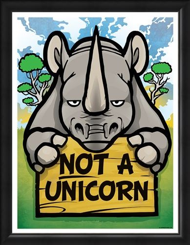 Framed Framed Not A Unicorn Mini Poster - Realist