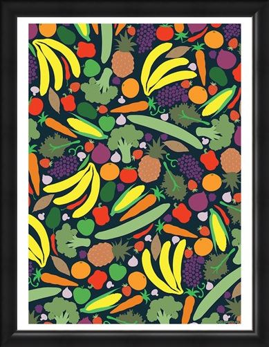 Framed Framed A Colourful Explosion - Vibrant Vegan Mini Poster