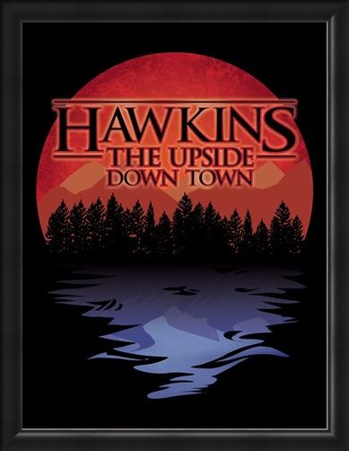 Framed Framed The Upside Down Town Mini Poster - Hawkins