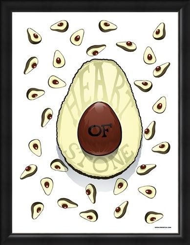 Framed Framed Heart Of Stone Mini Poster - Avocado