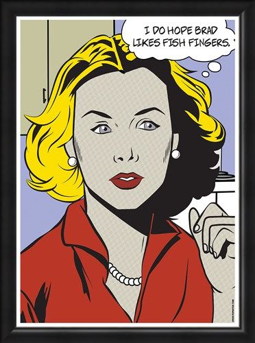 Framed Framed I Do Hope Brad Likes Fish Fingers - Pop Art