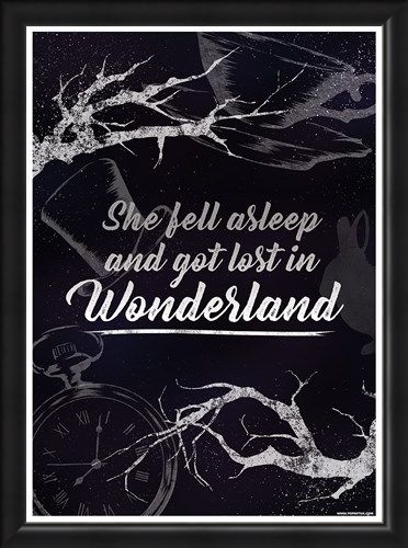 Framed Framed She Fell Asleep And Got Lost In Wonderland - Down The Rabbit Hole