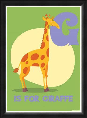 Framed Framed G...is for Giraffe - Animal Education