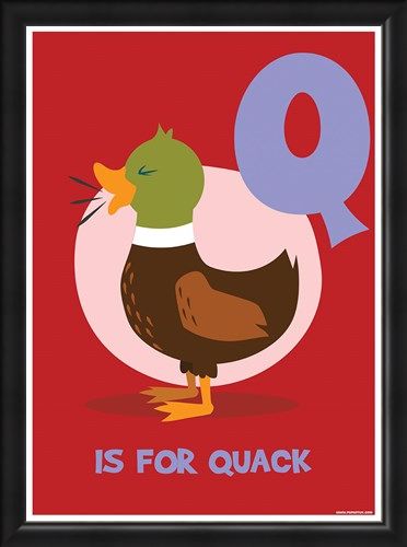 Framed Framed Q Is For Quack - Learning With Pictures