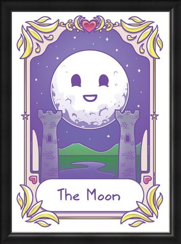 Framed Framed Kawaii - The Moon - Deadly Tarot